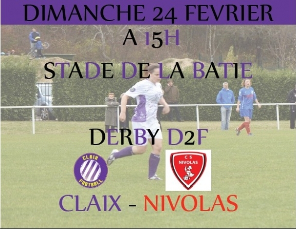 D2F : derby Claix – Nivolas ce dimanche